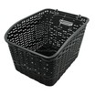 Кошик пластмасовий на багажник плетений чорний з кришкою AFT-11 (410х290х240) фото westvelo.com