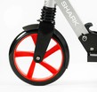 Самокат дитячий 2-х колісний, PU Best Scooter «SHARK» SH-25048 сіро-червоний, Ø200mm, з ручним гальмом, затискач керма, 1 амортизатор фото westvelo.com