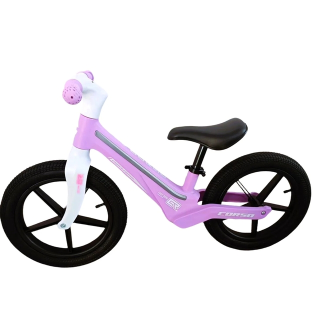 Велобіг 14 Corso надувні колеса, нейлонова рама зі світлом M-40119 рожевий фото westvelo.com