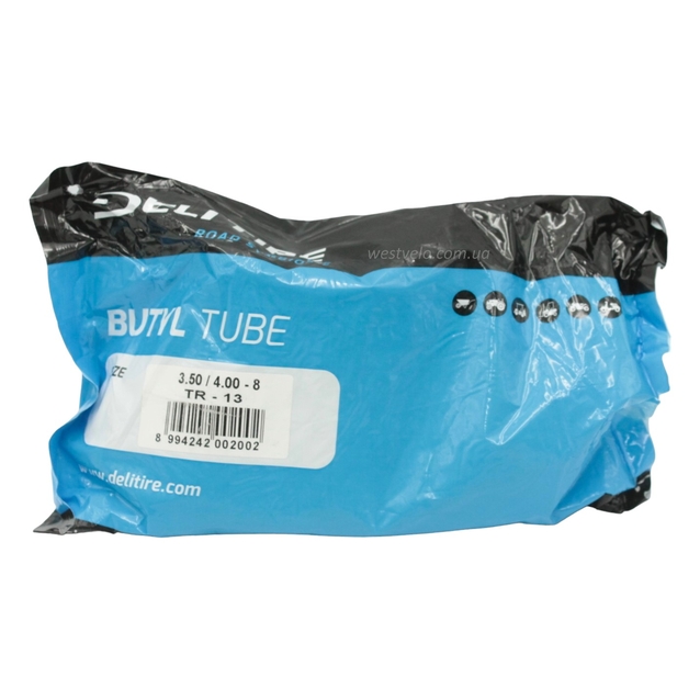 Камера "8" 3.50/4.00-8 (16x4 400x100) DELI TIRE Індонезія. прямий ніпель TR-13 фото westvelo.com