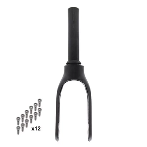 Вилка для електросамоката, з пластиковою накладкою, Ø28.6мм, шток L-140мм, чорна (Xiaomi M365/PRO/PRO2/1S/Lite)