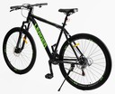 Велосипед 29 ST Corso «LEADER» LD-44800 сталь 21", (к-т SHIMANO) чорно-салатовий фото westvelo.com