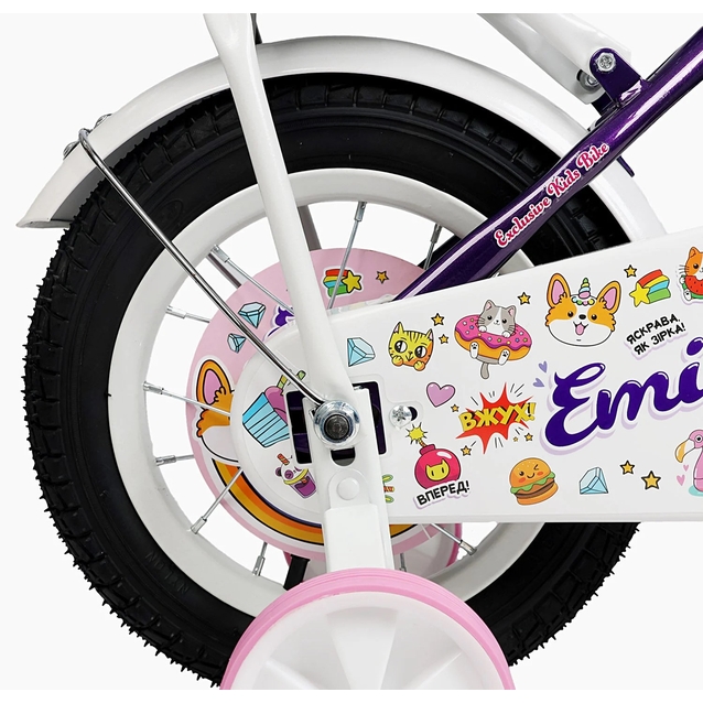 Дитячий велосипед 12 ST Corso «EMILY» ML-62588 фіолетово-рожевий фото westvelo.com