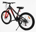 Велосипед 24 AL Corso «FENIX» FX-24912 алюміній 11", (к-т Saiguan) чорно-червоний фото westvelo.com