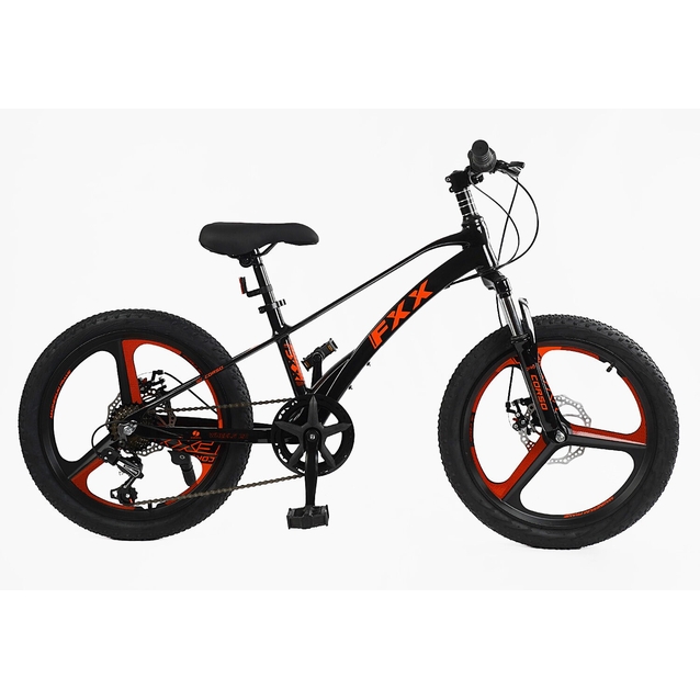 Велосипед 20 MG Corso «FXX» MG-20403 магній 11", (к-т SHIMANO) чорно-помаранчевий фото westvelo.com