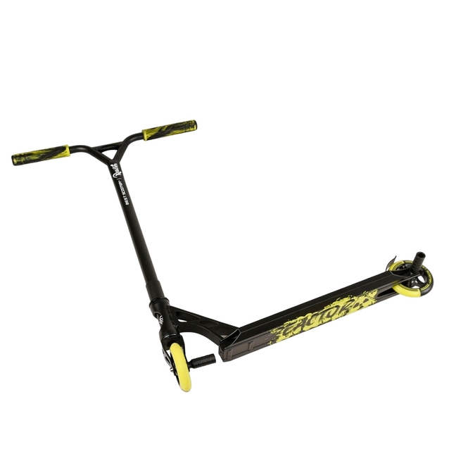 Самокат трюковий Best Scooter «REACTOR» RC-22211 жовто-чорний, HIC-система, пеги, AL диск та дека, колеса PU Ø110mm, ширина керма - 55 см фото westvelo.com