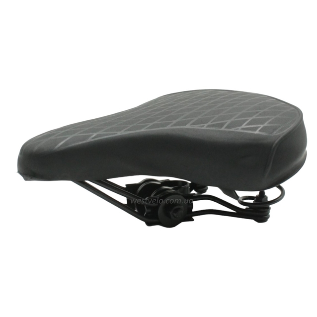 Сідло на пружинах металева основа, чорне 2 фото westvelo.com