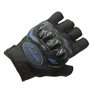 Рукавиці (тактичні) Aulaer, чорно-сині (з відкритими пальцями)