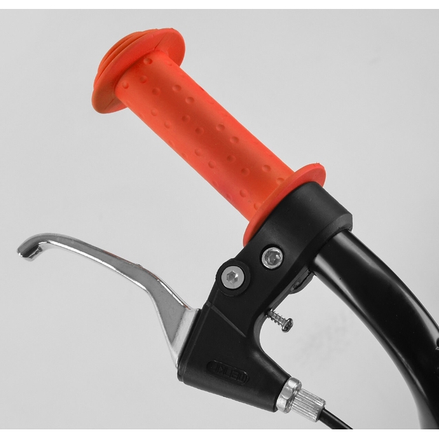 Самокат дитячий 2-х колісний, надувні колеса 12 Corso JT 28822 чорно-білий, ручне переднє гальмо фото westvelo.com