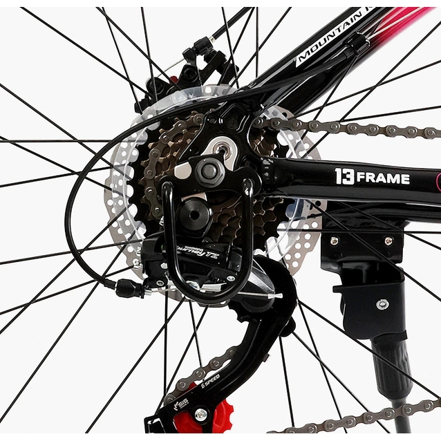 Велосипед 26 AL Corso «GTR-3000» GTR-80033 алюміній 13", (к-т SHIMANO) чорно-рожевий фото westvelo.com