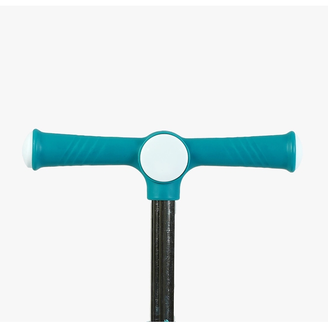 Самокат дитячий 3-х колісний, Skyper SL-2605 блакитно-бірюзовий, колеса PU Ø125mm зі світлом, музика та підсвічування платформи, складне кермо фото westvelo.com