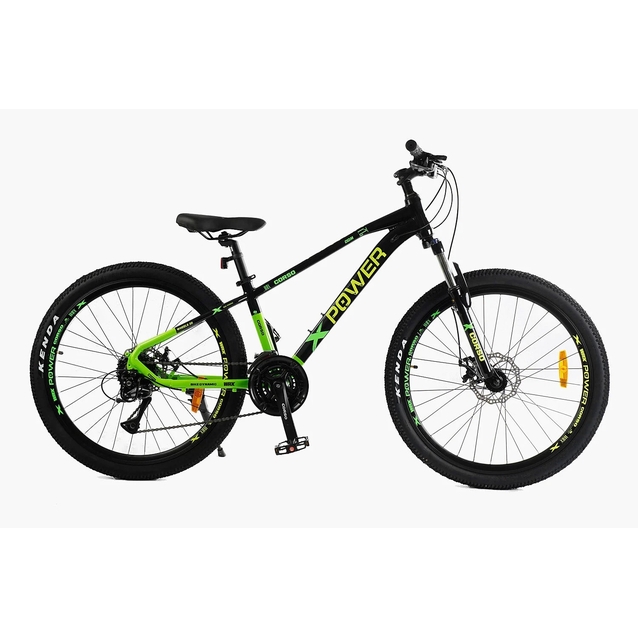 Велосипед 26 AL Corso «X-POWER» PW-79120 алюміній 13", (к-т SHIMANO) чорно-салатовий фото westvelo.com