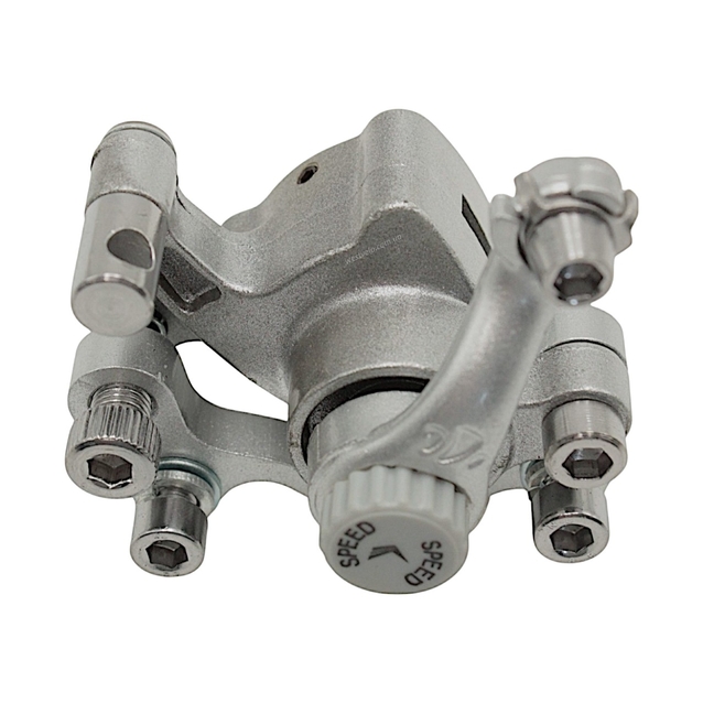 Супорт гальмівний дисковий SHUNFENG (F160/R140) нікель фото westvelo.com