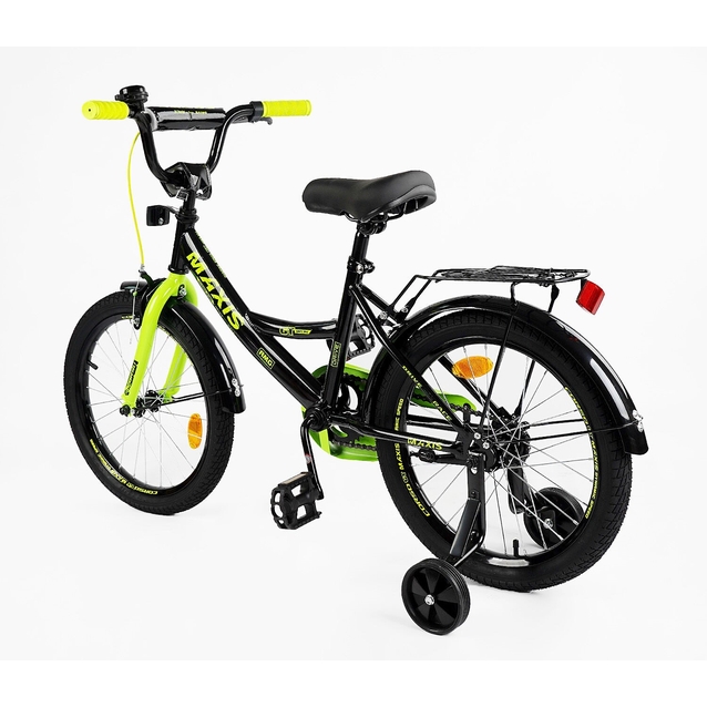 Дитячий велосипед 18 ST Corso «MAXIS» CL-18130 чорно-салатовий фото westvelo.com