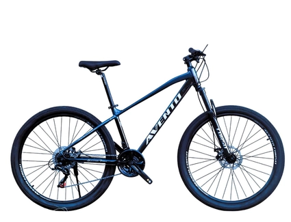 Велосипед 27.5 AL Corso «AVENTO» AN-76118 алюміній 15.5", (к-т SHIMANO) чорно-графітовий