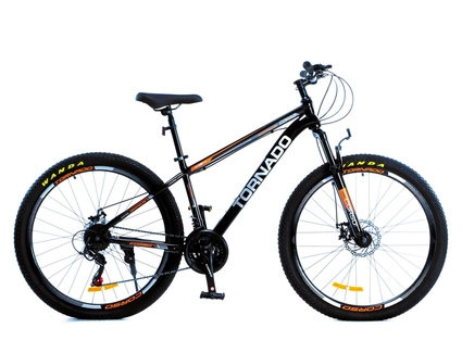 Велосипед 27.5 ST Corso «TORNADO» TR-27822 сталь 15,5", (к-т SHIMANO) чорно-помаранчевий