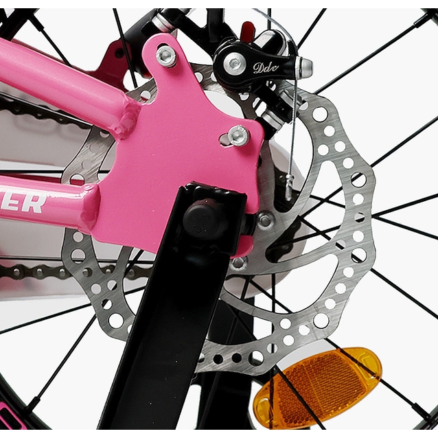 Дитячий велосипед 16 AL Corso «TAYGER»  TG-21476 алюмінієва рама, дискові гальма, рожевий фото westvelo.com