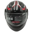 Мото шолом, закритий F2 801 (ХХS45/46), чорно-червоно-сірий, глянцевий фото westvelo.com