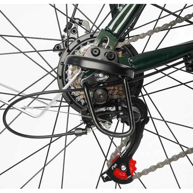 Електровелосипед 26 ST Corso «ROCCO» RC-26779 сталь, двигун 500W, акумулятор 48V20Ah літієвий, темно-зелений фото westvelo.com