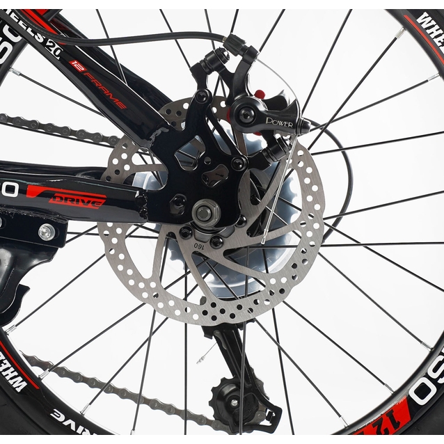 Велосипед 20 ST Corso «SPIRIT» ST-20316 сталь 12", (к-т SHIMANO) чорно-червоний фото westvelo.com