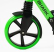 Самокат дитячий 2-х колісний, PU Best Scooter «SHARK» SH-50730 чорно-салатовий, Ø200mm, з ручним гальмом, затискач керма, 1 амортизатор фото westvelo.com