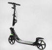 Самокат дитячий 2-х колісний, PU Best Scooter  L-22066 чорно-салатовий, Ø200mm, ФАРА, 2 амортизатори, затискач керма, ручне гальмо