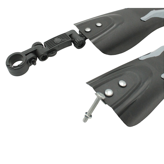 Крила пластик 24-26 кріпл. труба сідла, вставки сірі фото westvelo.com