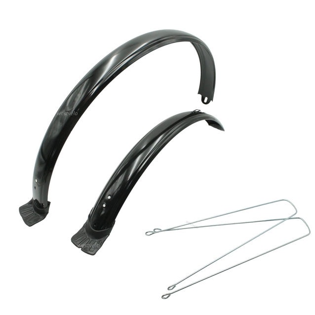 Крила 26 сталеві чорні з доточкою фото westvelo.com