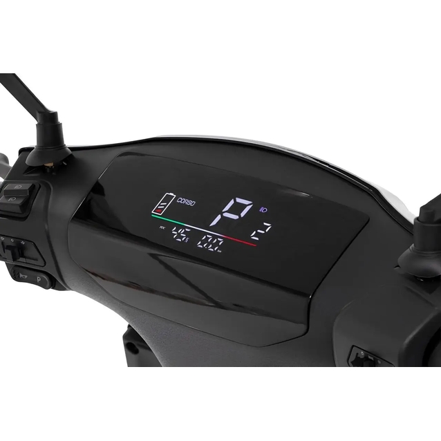 Електроскутер Corso «CONDOR» CD-915578, двигун 1500W, акумулятор 72V/30Ah літій-залізо-фосфатний, чорно-червоний, колеса 10" фото westvelo.com