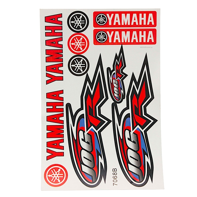 Наклейки "Yamaha JOG" 7068В 11шт (26х17см) фото westvelo.com