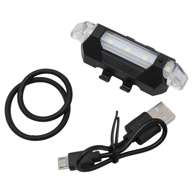 Мигалка зад DC-918, з акумулятором, на usb зарядку, біла фото westvelo.com