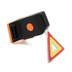 Мигалка на usb зарядку зад LED 902 "Трикутник" червоно-жовта, з акумулятором