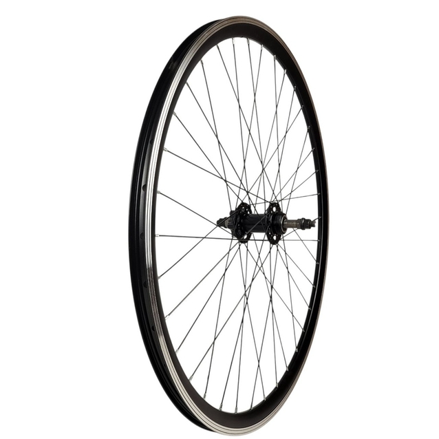 Колесо 28-29 зад, обід 2-ний чорний, втулка ST. SHUNFENG на промах чорна, диск 6 болтів, чорна спиця (Guan Jin) фото westvelo.com
