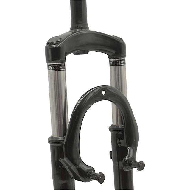 Вилка 24 аморт. різьб, чорна, з кріпленням V-brake + disk,Ø25.4мм шток L-210mm р.з L-100mm фото westvelo.com