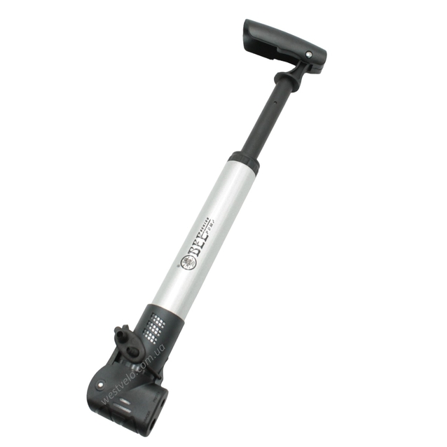Насос вело BEE pump HP-13 AL сріблястий з кріпленням (AV/FV) фото westvelo.com