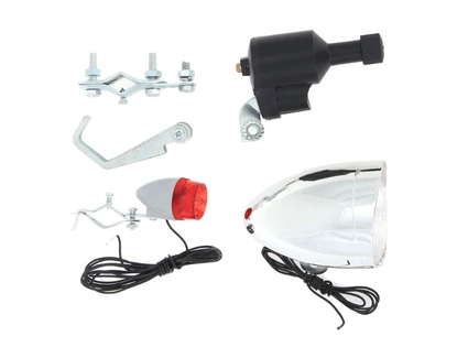 Фара нікель 6V(вольт), задній стоп, динамо і кріплення