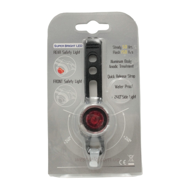 Габарит задній (353) срібні, на батарейках фото westvelo.com