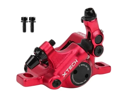 Супорт гальмівний дисковий (Ø120-160) (універсальний) Zoom Xtech, червоний матовий