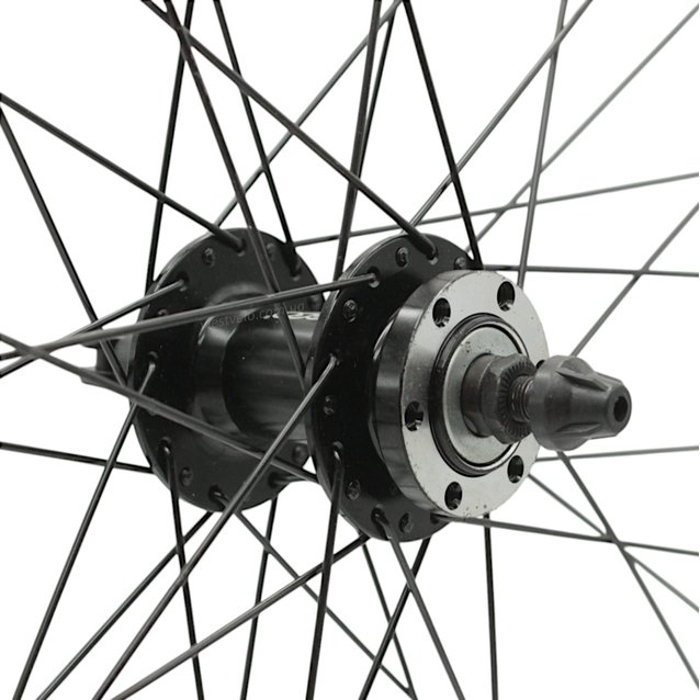 Колесо 28-29 перед, обід 2-ний чорний, втулка AL. NECO MS31F, диск 6 болтів,ексцентрик,чорна спиця фото westvelo.com