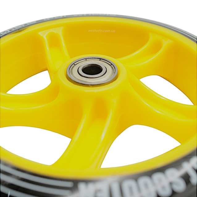 Колесо самоката "Best Scooter" WH-6120 Ø145мм, поліуретан, жовтий фото westvelo.com