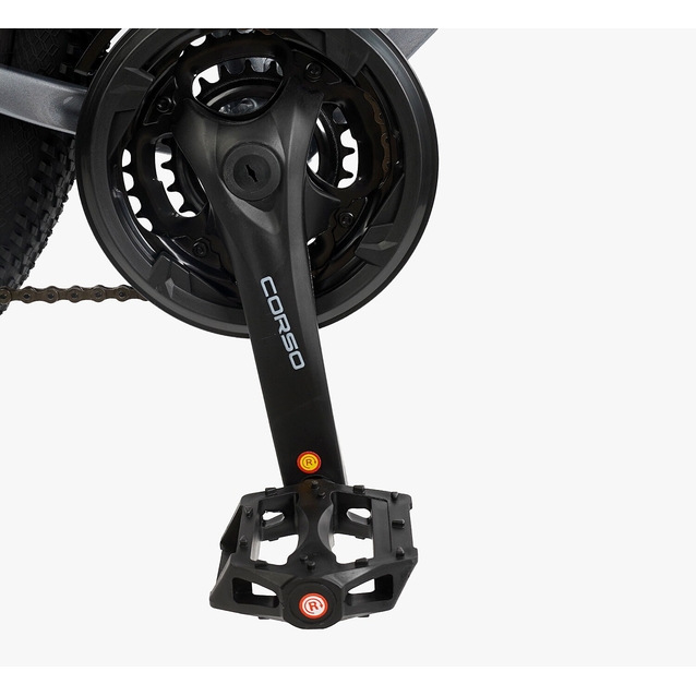 Велосипед 29 AL Corso «PROJECT» T-29817 алюміній 19", (к-т Saiguan) срібно-червоний фото westvelo.com