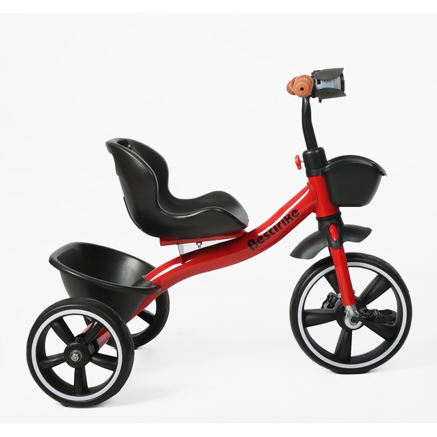 Дитячий велосипед 3-х колісний EVA (піна) Best Trike колеса 10-8, BS-40855/BS-40-855 червоний, сталева рама, озвучування фото westvelo.com