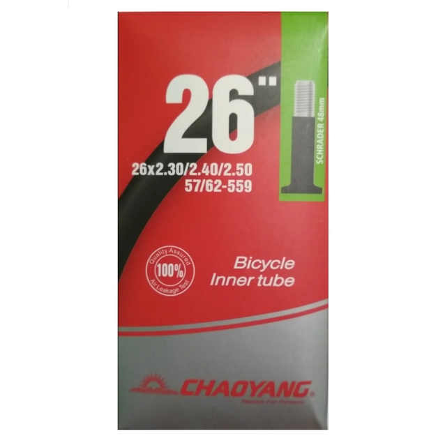 Камера 26. довгий ніпель AV 48mm CHAOYANG (2.30-2.50) фото westvelo.com