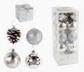 Новорічні прикраси 20 шт, кульки, шишки, подарунки, D = 5 см, у слюді (C 67367) фото westvelo.com