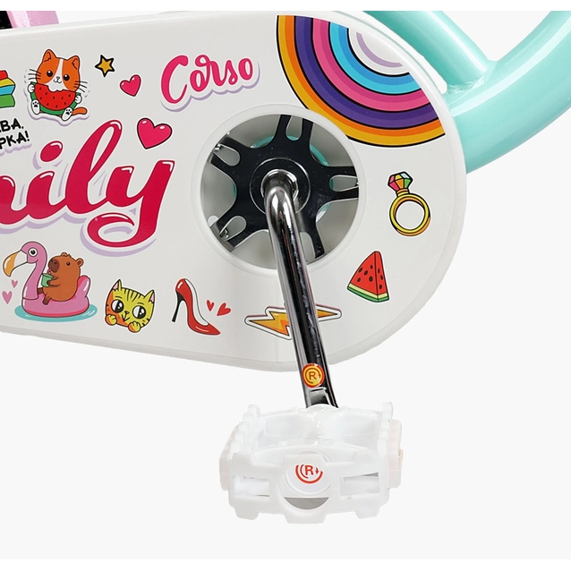 Дитячий велосипед 18 ST Corso «EMILY» ML-40215 бірюзово-рожевий фото westvelo.com