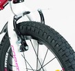 Дитячий велосипед 18 AL Corso «TAYGER» TG-21702 алюмінієва рама рожево-білий, ручне гальмо, дод. колеса, дзвоник, бутилочка фото westvelo.com