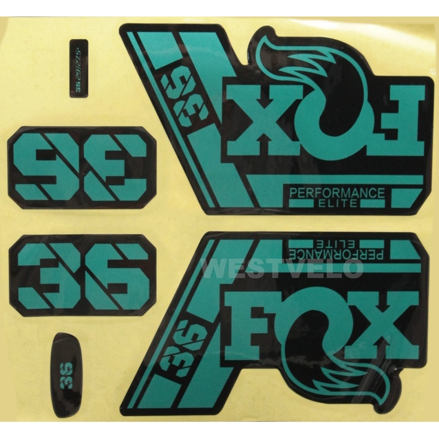 Наклейки на вилку. FOX "прінт 26" фото westvelo.com