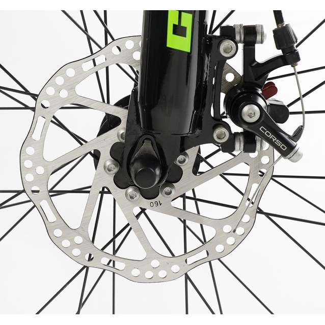 Велосипед 29 AL Corso «PROJECT» T-29046 алюміній 17", (к-т Saiguan) графітово-салатовий фото westvelo.com