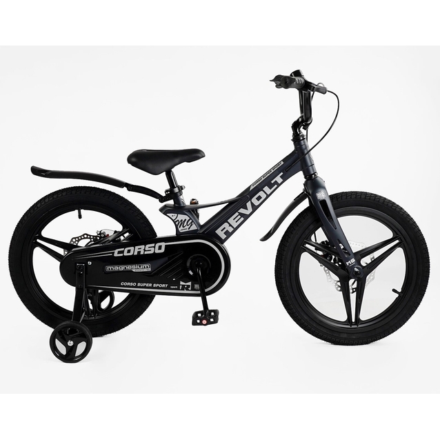Дитячий велосипед 18 MG Corso «REVOLT» MG-18298, магнієва рама, чорний фото westvelo.com