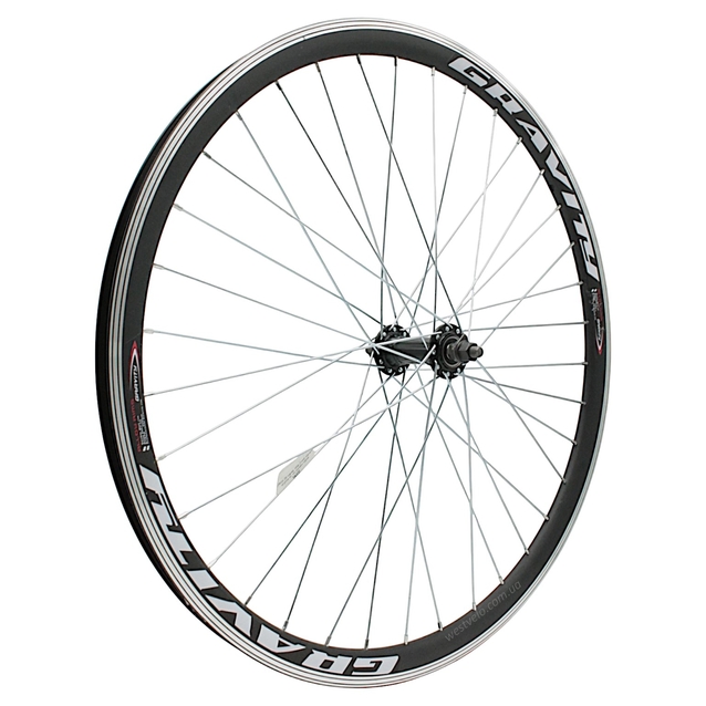 Колесо 26 перед, обід 2-ний чорний, втулка AL на промах чорна (Gravity) фото westvelo.com